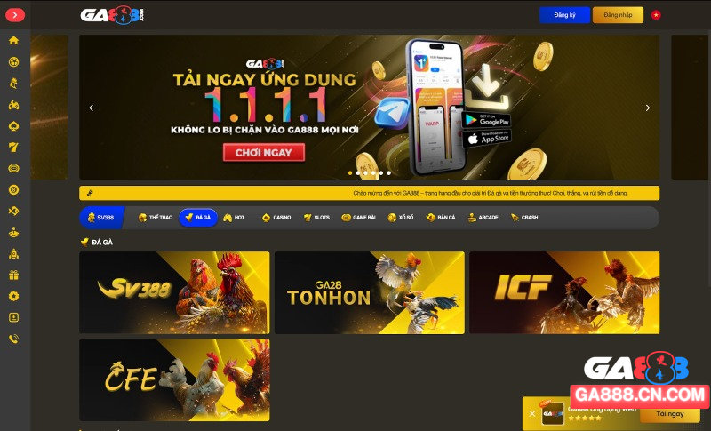 Đá gà là sản phẩm chủ đạo của nhà cái GA888